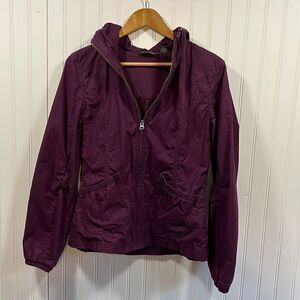 Eddie Bauer zip up plum jacket